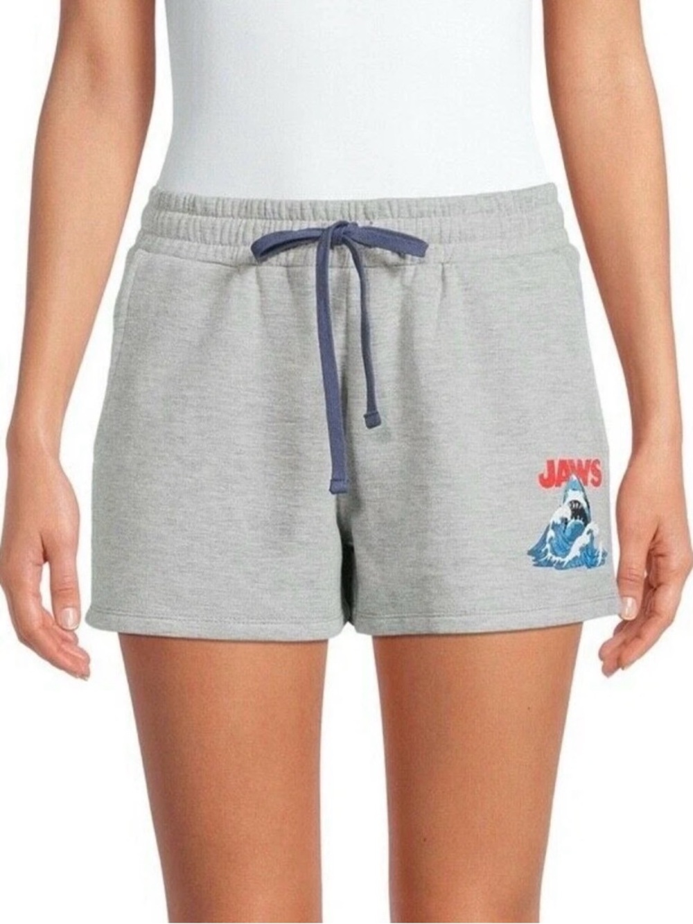 Jaws Women’s Gray Drawstring Lounge Shorts
